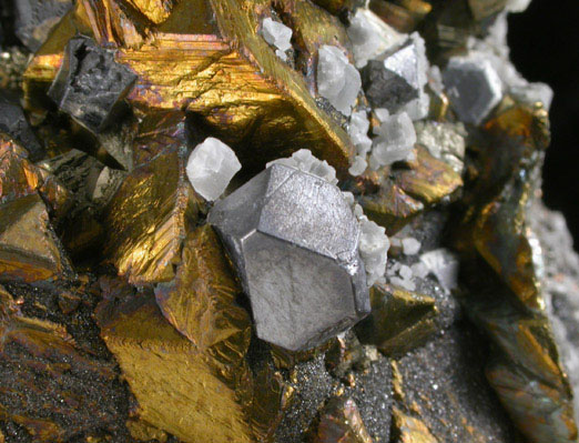 Chalcopyrite, Galena, Pyrite from Huaron District, Cerro de Pasco Province, Pasco Department, Peru