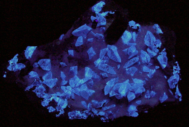 Benitoite, Neptunite and Natrolite from Benitoite Gem Mine, San Benito County, California (Type Locality for Benitoite)