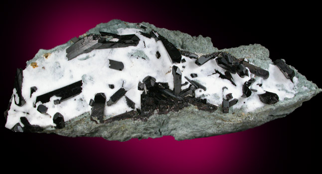 Neptunite on Natrolite from Benitoite Gem Mine, San Benito County, California