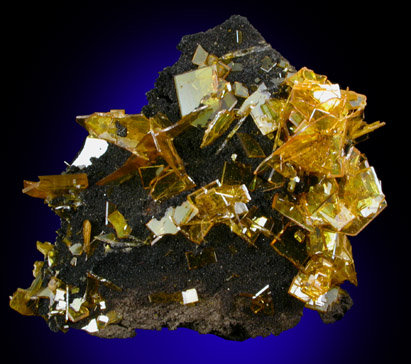 Wulfenite on Mottramite from 79 Mine, Banner District, near Hayden, Gila County, Arizona