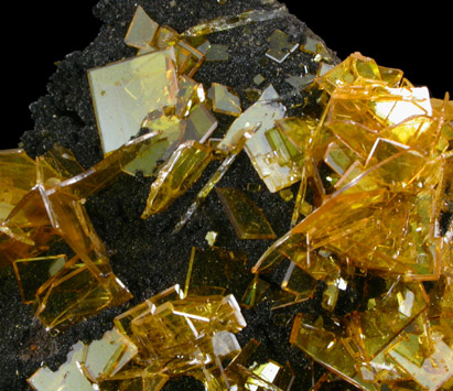 Wulfenite on Mottramite from 79 Mine, Banner District, near Hayden, Gila County, Arizona