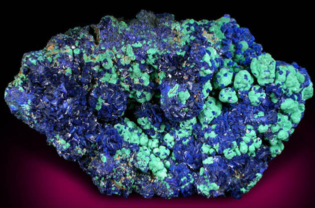 Azurite with Malachite from Bisbee, Warren District, Cochise County, Arizona