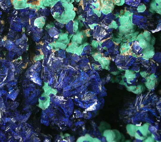 Azurite with Malachite from Bisbee, Warren District, Cochise County, Arizona