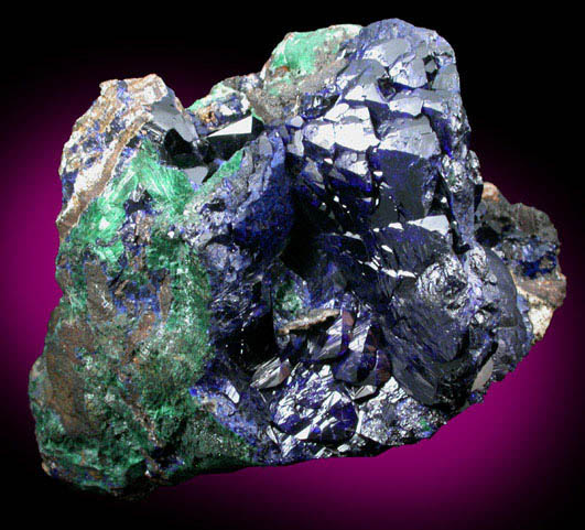 Azurite with Malachite from Bisbee, Warren District, Cochise County, Arizona