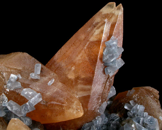 Calcite and Celestine from Pugh Quarry, 6 km NNW of Custar, Wood County, Ohio