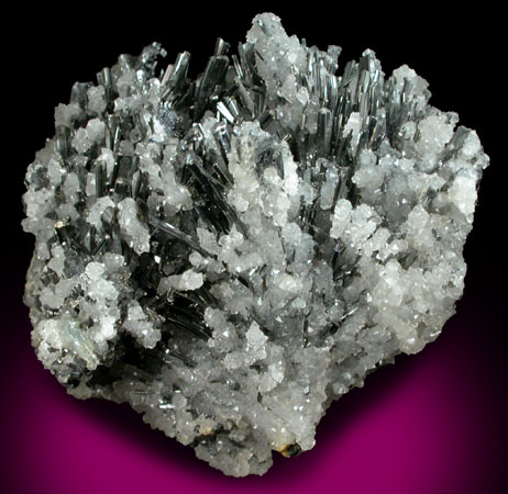 Stibnite with Quartz from Herja Mine (Kisbanya), Baia Mare, Maramures, Romania