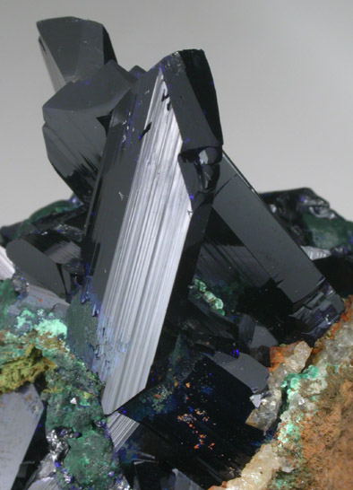 Azurite from Touissit Mine, 21 km SSE of Oujda, Jerada Province, Oriental, Morocco