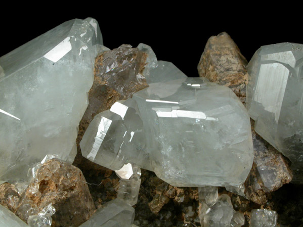 Datolite on Quartz and Andradite from Dalnegorsk, Primorskiy Kray, Russia