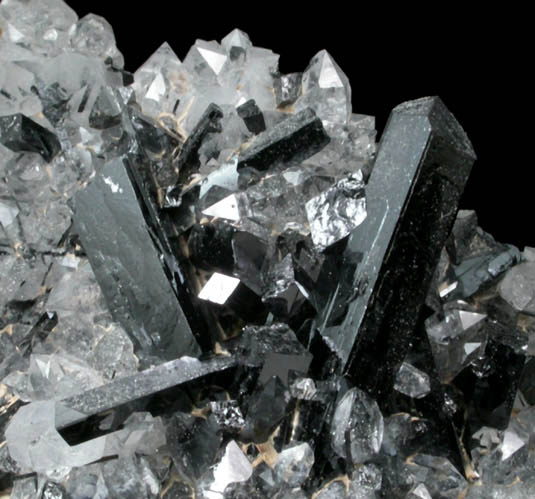 Ilvaite and Quartz from Second Sovietskiy Mine, Dalnegorsk, Primorskiy Kray, Russia