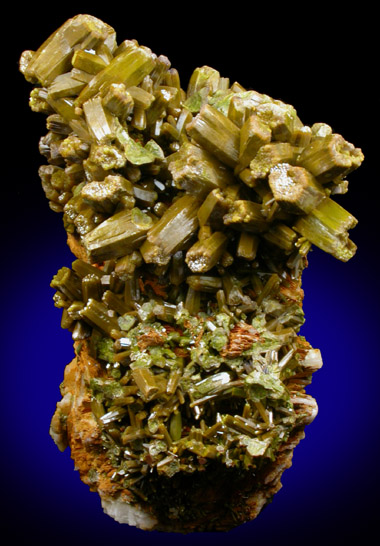 Pyromorphite on Barite from Mine Les Farges, Ussel, Corrze, France