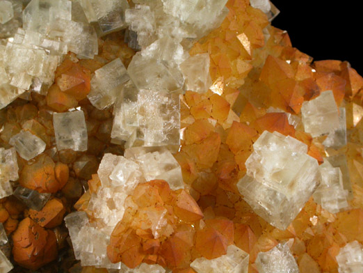 Fluorite and Limonite-coated Quartz from West Pastures Mine, Weardale, County Durham, England