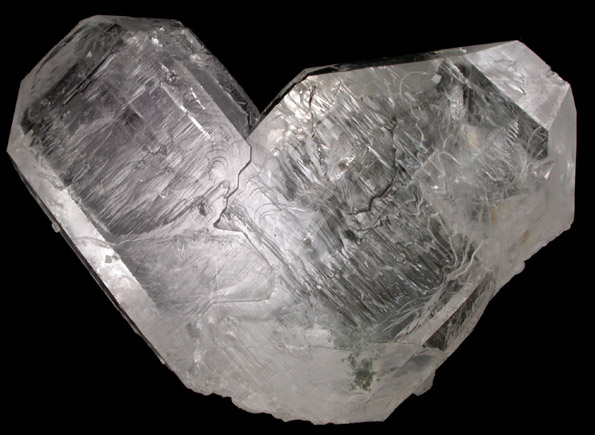 Quartz var. Japan Law-twinned from Pasto Bueno District, Pallasca Province, Ancash Department, Peru