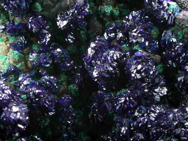 Azurite, Malachite, Tenorite from Czar Mine (Czar Shaft), Bisbee, Warren District, Cochise County, Arizona