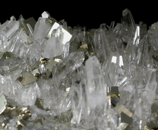 Pyrite on Quartz from Oppu Mine, Aomori Prefecture, Honshu, Japan