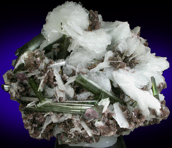 Elbaite Tourmaline, Albite, Lepidolite from Pederneira Mine, Sao Jose da Safira, Minas Gerais, Brazil