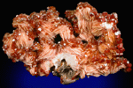 Vanadinite on Barite from Mibladen, Haute Moulouya Basin, Zeida-Aouli-Mibladen belt, Midelt Province, Morocco