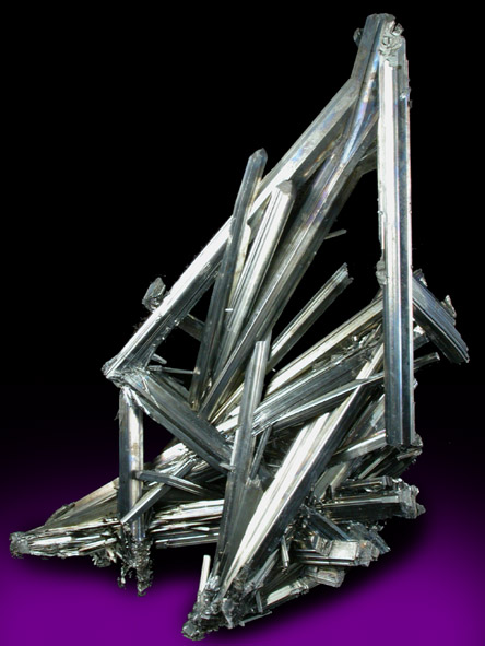 Stibnite from Xikuangshan, 12 km northeast of Lengshuijiang, Hunan Province, China