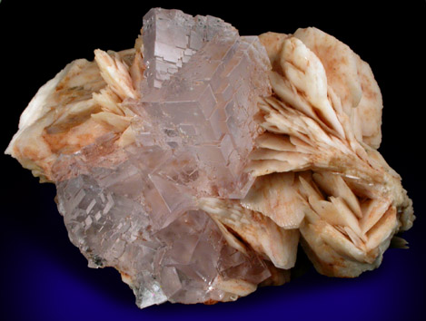 Fluorite on Barite from Berbes District, Asturias, Spain