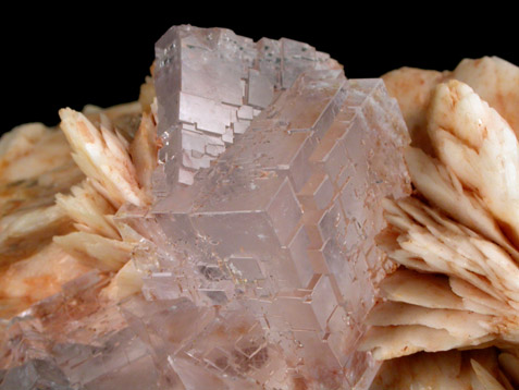 Fluorite on Barite from Berbes District, Asturias, Spain