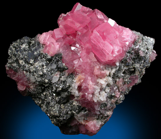 Rhodochrosite on Tetrahedrite from Sweet Home Mine, Buckskin Gulch, Alma District, Park County, Colorado