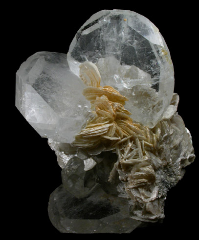 Beryl var. Goshenite with Muscovite from Xuebaoding Mountain near Pingwu, Sichuan Province, China