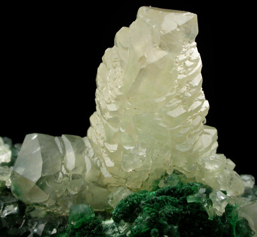 Calcite with Malachite inclusions from Katanga Copperbelt, Democratic Republic of the Congo