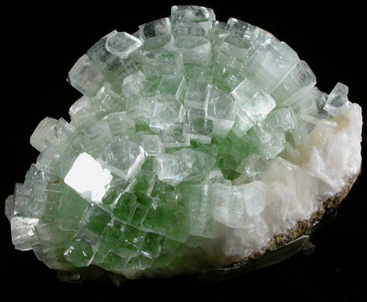 Apophyllite on Stilbite from Momin Akhada, near Rahuri, 50 km north of Ahmednagar, Maharashtra, India (Type Locality for Collected ca. 2001)