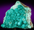 Dioptase on Chrysocolla from Morenci Mine, Clifton District, Greenlee County, Arizona
