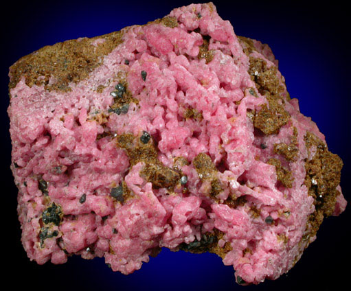 Rhodonite and Andradite Garnet with Franklinite from Franklin, Sussex County, New Jersey (Type Locality for Franklinite)