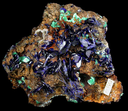 Azurite and Malachite from Copper Queen Mine, Bisbee, Cochise County, Arizona