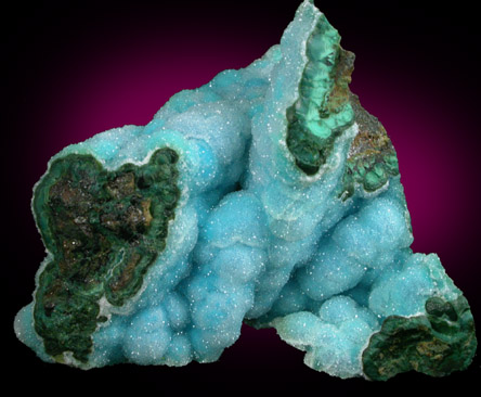 Chrysocolla with Quartz from Twin Buttes Mine, south of Tucson, Pima County, Arizona