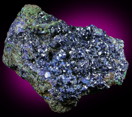 Azurite with Malachite from Copper Queen Mine, Bisbee, Warren District, Cochise County, Arizona