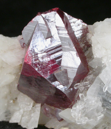 Cinnabar on Dolomite from Xianxi Mine, Hunan, China