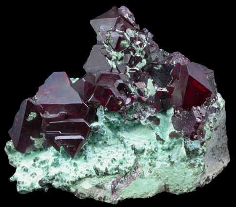 Cuprite on Chrysocolla from Mashamba West Mine, 13 km west of Kolwezi, Katanga Copperbelt, Lualaba Province, Democratic Republic of the Congo