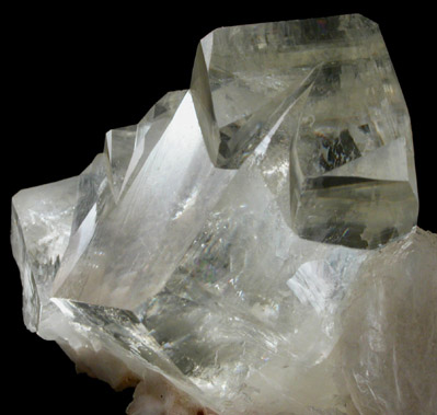 Calcite (twinned crystals) on Stilbite-Ca from Nashik District, Maharashtra, India