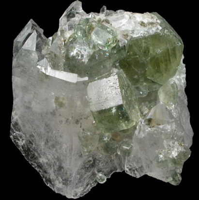 Fluorapatite and Quartz from Panasqueira Mine, Barroca Grande, 21 km. west of Fundao, Castelo Branco, Portugal