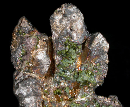 Silver with Copper and Epidote from Old Mass Mine, Keweenaw Peninsula Copper District, Ontonagon County, Michigan