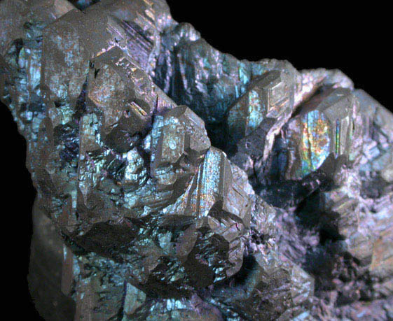 Chalcocite with Bornite coating from Flambeau Mine, Ladysmith, Rusk County, Wisconsin