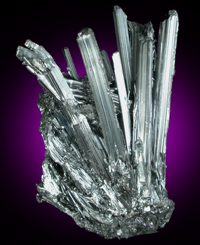 Stibnite from Xikuangshan, 12 km northeast of Lengshuijiang, Hunan Province, China