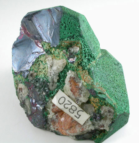 Cuprite with Malachite coating from Onganja Mine, Seeis, Khomas, Namibia