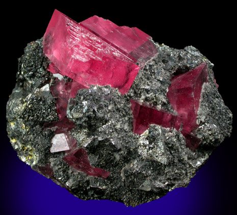 Rhodochrosite on Tetrahedrite from Sweet Home Mine, Buckskin Gulch, Alma District, Park County, Colorado