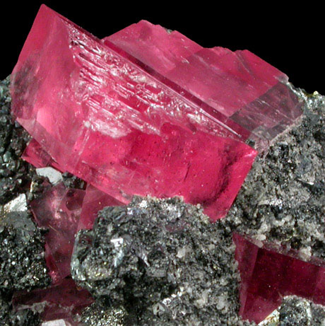 Rhodochrosite on Tetrahedrite from Sweet Home Mine, Buckskin Gulch, Alma District, Park County, Colorado