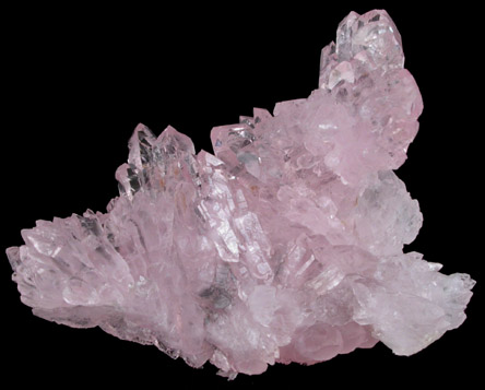 Quartz var. Rose Quartz Crystals from Minas Gerais, Brazil