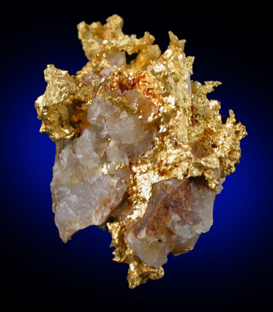 Gold with Quartz from Eugene Mountains, Humboldt County, Nevada
