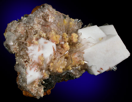 Dolomite, Hemimorphite and Mimetite from Santa Eulalia District, Aquiles Serdn, Chihuahua, Mexico