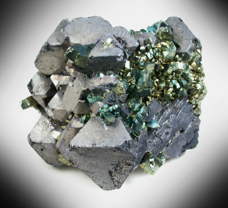 Galena on Galena with Marcasite from Tri-State Lead-Zinc Mining District, near Joplin, Jasper County, Missouri