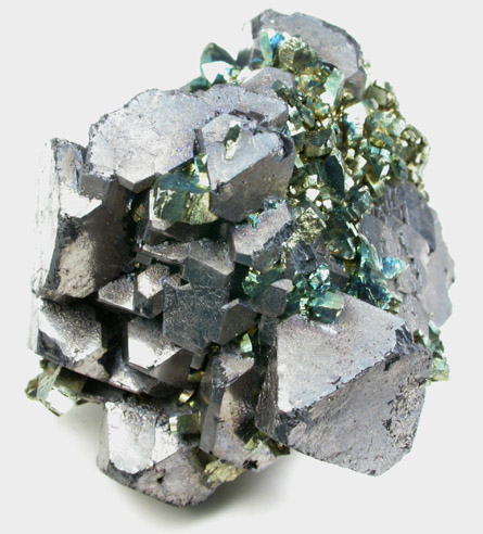 Galena on Galena with Marcasite from Tri-State Lead-Zinc Mining District, near Joplin, Jasper County, Missouri