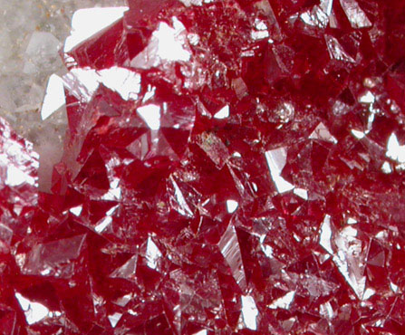 Cinnabar twinned crystals with Stibnite on Quartz from Nikitovka Mine, Donets'k Oblast, Ukraine
