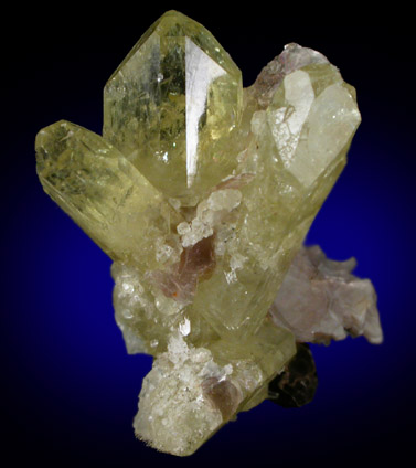 Brazilianite with Muscovite from Lavra do Telrio, Linpolis, Divino das Laranjeras, Minas Gerais, Brazil