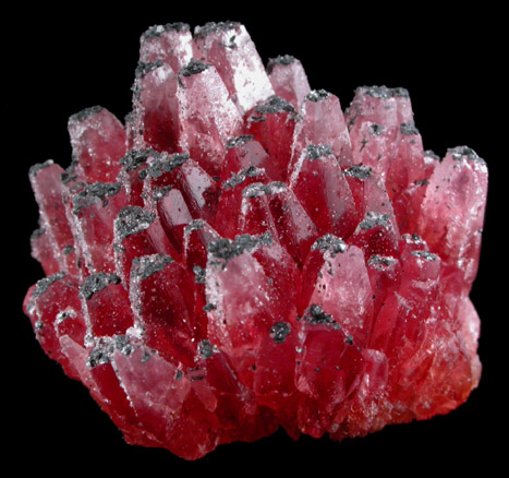 Rhodochrosite with Manganite and Quartz from N'Chwaning Mine, Kalahari Manganese Field, Northern Cape Province, South Africa